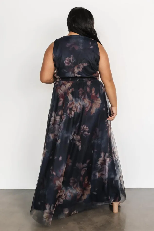 Baltic Born The Guest Edit Kamila Tulle Maxi Dress Dark Blue Floral 8211 Women Baltic Born The Guest Edit Kamila Tulle Maxi Dress Dark Blue Floral 8211 Women