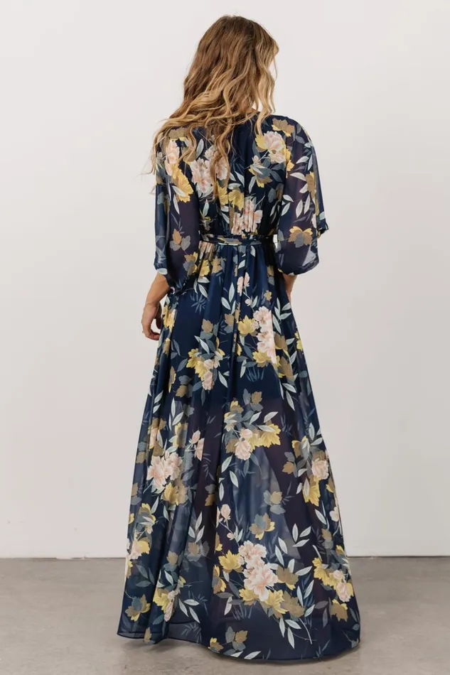 Baltic Born The Guest Edit Kia Kimono Maxi Dress Navy Floral 8211 Women Baltic Born The Guest Edit Kia Kimono Maxi Dress Navy Floral 8211 Women