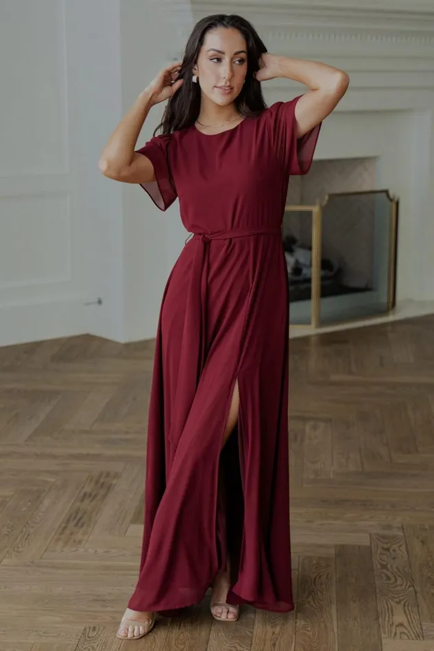 Baltic Born The Guest Edit Naomi Short Sleeve Maxi Dress Mulberry 8211 Women Baltic Born The Guest Edit Naomi Short Sleeve Maxi Dress Mulberry 8211 Women