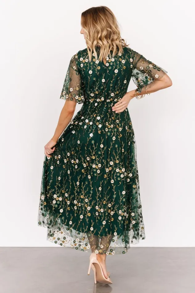 Baltic Born Tulle Styles Arabella Embroidered Tulle Maxi Dress Dark Green Floral 8211 Women Baltic Born Tulle Styles Arabella Embroidered Tulle Maxi Dress Dark Green Floral 8211 Women