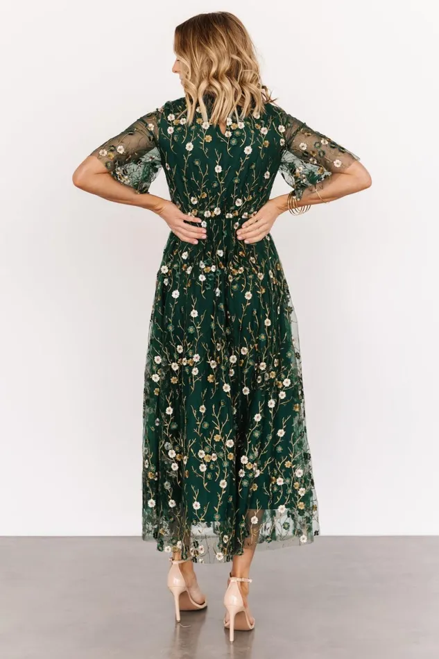 Baltic Born Tulle Styles Arabella Embroidered Tulle Maxi Dress Dark Green Floral 8211 Women Baltic Born Tulle Styles Arabella Embroidered Tulle Maxi Dress Dark Green Floral 8211 Women