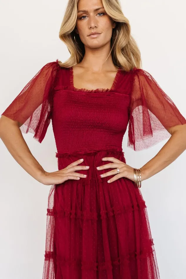 Baltic Born Tulle Styles Bexley Tulle Dress Wine 8211 Women Baltic Born Tulle Styles Bexley Tulle Dress Wine 8211 Women
