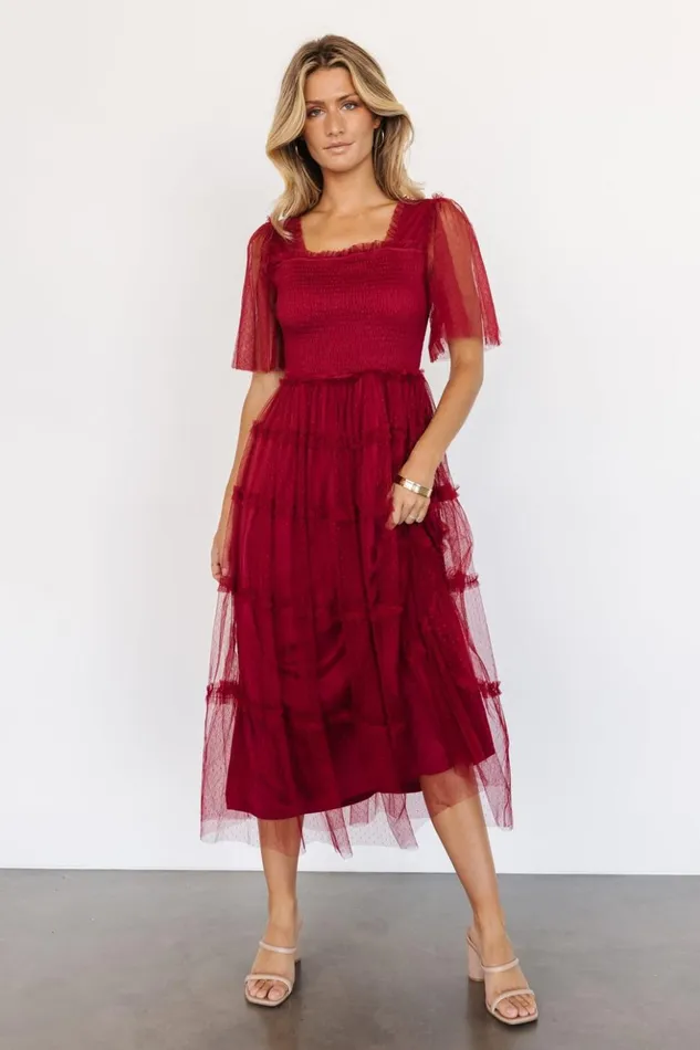 Baltic Born Tulle Styles Bexley Tulle Dress Wine 8211 Women Baltic Born Tulle Styles Bexley Tulle Dress Wine 8211 Women