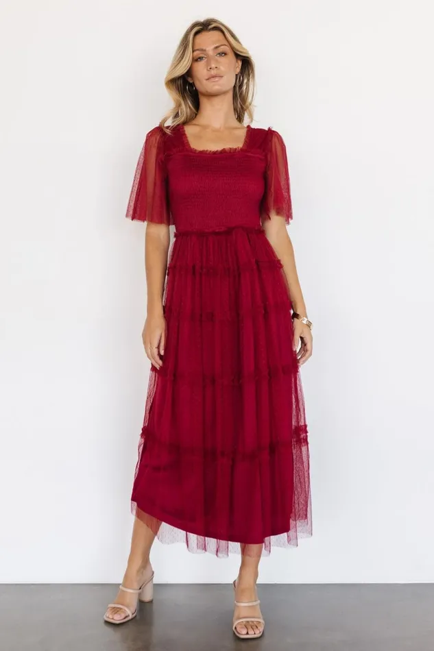 Baltic Born Tulle Styles Bexley Tulle Dress Wine 8211 Women Baltic Born Tulle Styles Bexley Tulle Dress Wine 8211 Women
