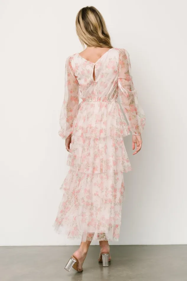 Baltic Born Tulle Styles Carolina Tulle Tiered Maxi Dress Blush Floral 8211 Women Baltic Born Tulle Styles Carolina Tulle Tiered Maxi Dress Blush Floral 8211 Women