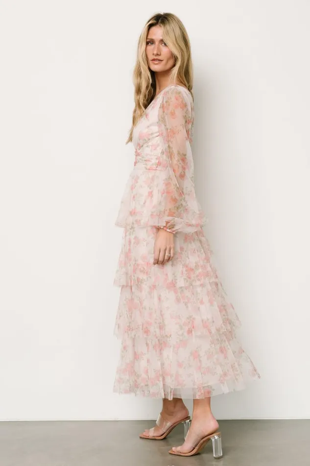 Baltic Born Tulle Styles Carolina Tulle Tiered Maxi Dress Blush Floral 8211 Women Baltic Born Tulle Styles Carolina Tulle Tiered Maxi Dress Blush Floral 8211 Women