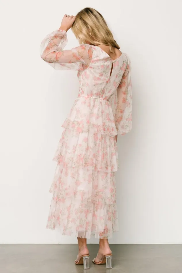Baltic Born Tulle Styles Carolina Tulle Tiered Maxi Dress Blush Floral 8211 Women Baltic Born Tulle Styles Carolina Tulle Tiered Maxi Dress Blush Floral 8211 Women