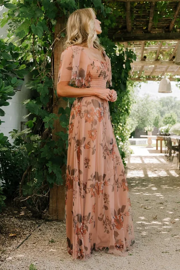 Baltic Born Tulle Styles Cassandra Tulle Maxi Dress Copper Floral 8211 Women Baltic Born Tulle Styles Cassandra Tulle Maxi Dress Copper Floral 8211 Women