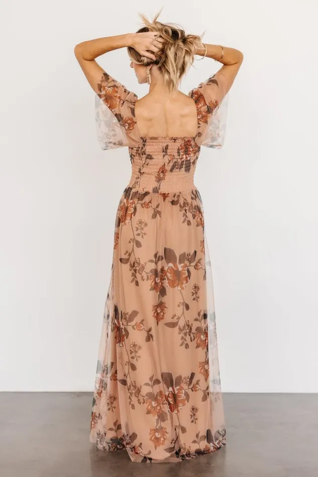 Baltic Born Tulle Styles Cassandra Tulle Maxi Dress Copper Floral 8211 Women Baltic Born Tulle Styles Cassandra Tulle Maxi Dress Copper Floral 8211 Women