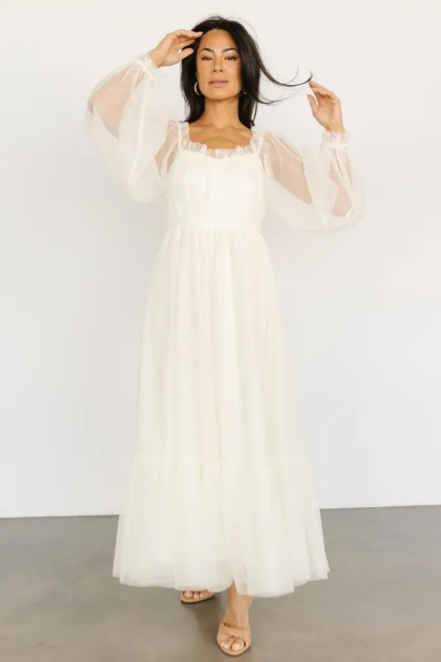 Baltic Born Tulle Styles Cleobelle Maxi Dress Creamy Beige 8211 Women Baltic Born Tulle Styles Cleobelle Maxi Dress Creamy Beige 8211 Women