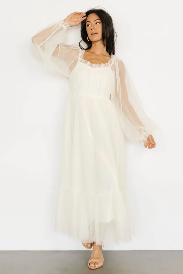 Baltic Born Tulle Styles Cleobelle Maxi Dress Creamy Beige 8211 Women Baltic Born Tulle Styles Cleobelle Maxi Dress Creamy Beige 8211 Women