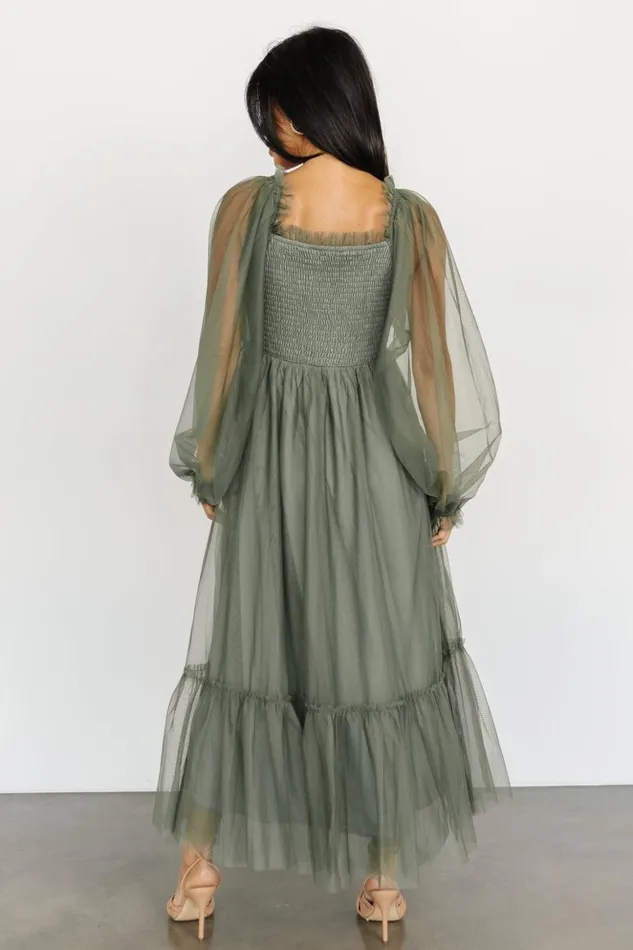 Baltic Born Tulle Styles Cleobelle Maxi Dress Dusty Olive 8211 Women Baltic Born Tulle Styles Cleobelle Maxi Dress Dusty Olive 8211 Women