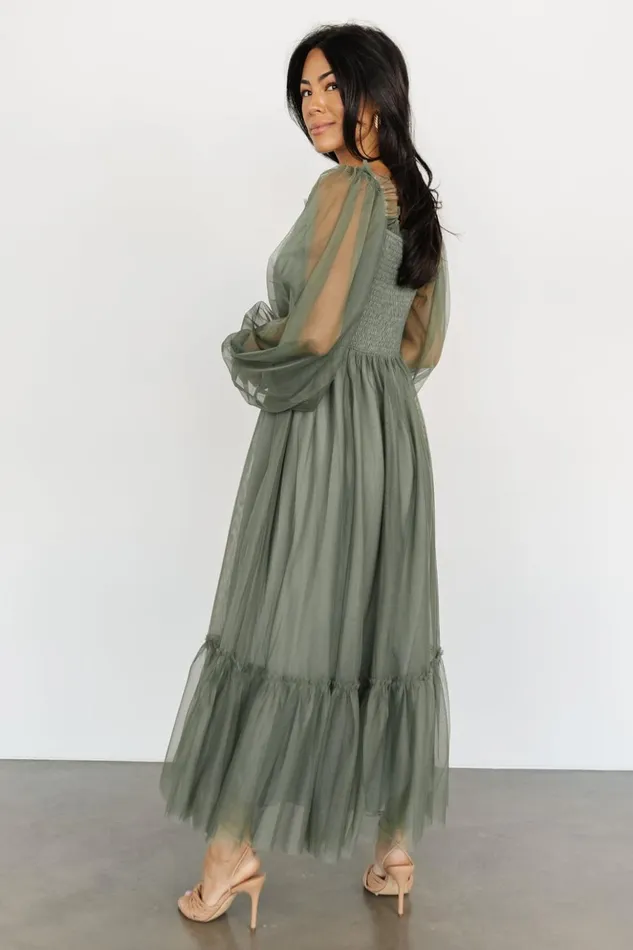 Baltic Born Tulle Styles Cleobelle Maxi Dress Dusty Olive 8211 Women Baltic Born Tulle Styles Cleobelle Maxi Dress Dusty Olive 8211 Women