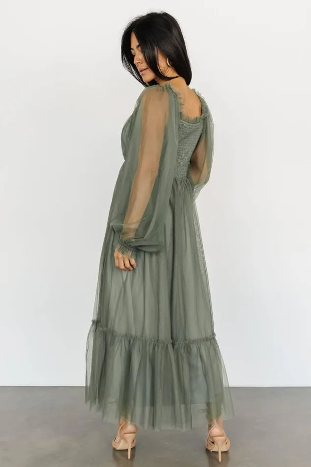 Baltic Born Tulle Styles Cleobelle Maxi Dress Dusty Olive 8211 Women Baltic Born Tulle Styles Cleobelle Maxi Dress Dusty Olive 8211 Women