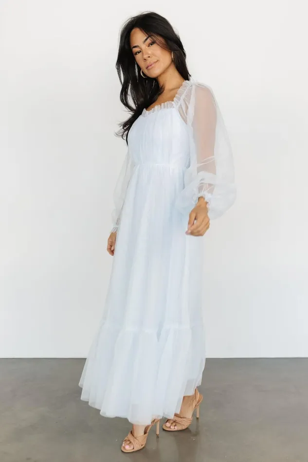 Baltic Born Tulle Styles Cleobelle Maxi Dress Ethereal Blue 8211 Women