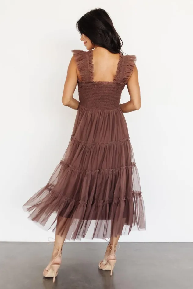 Baltic Born Tulle Styles Emma Smocked Tulle Dress Brown 8211 Women Baltic Born Tulle Styles Emma Smocked Tulle Dress Brown 8211 Women