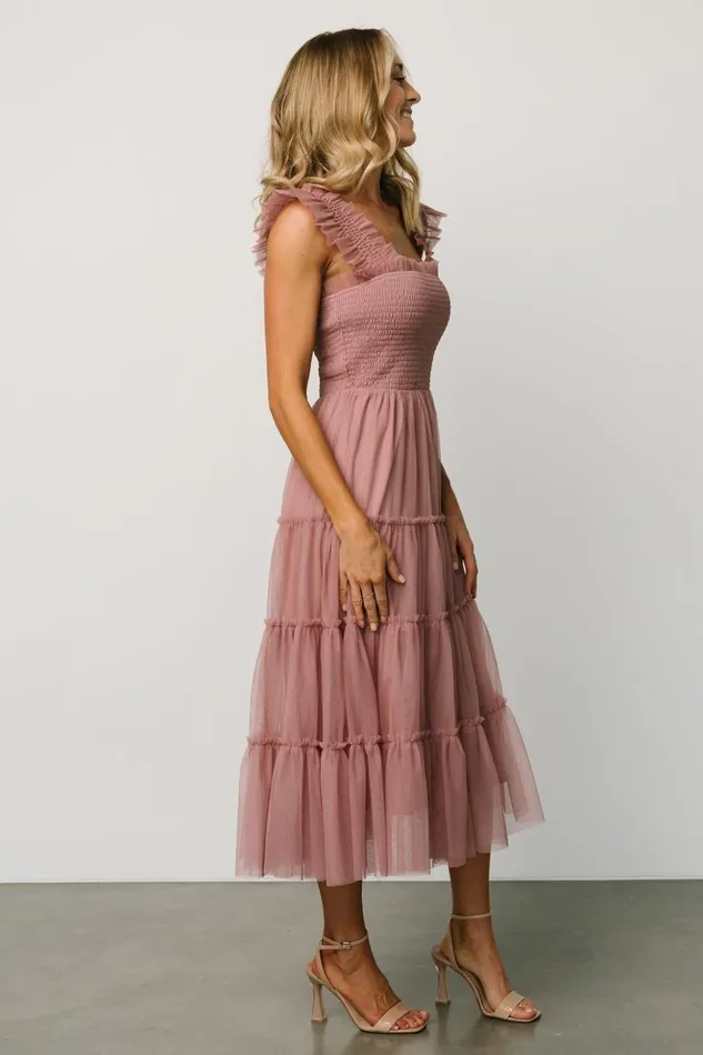 Baltic Born Tulle Styles Emma Smocked Tulle Dress Dusty Rose 8211 Women Baltic Born Tulle Styles Emma Smocked Tulle Dress Dusty Rose 8211 Women