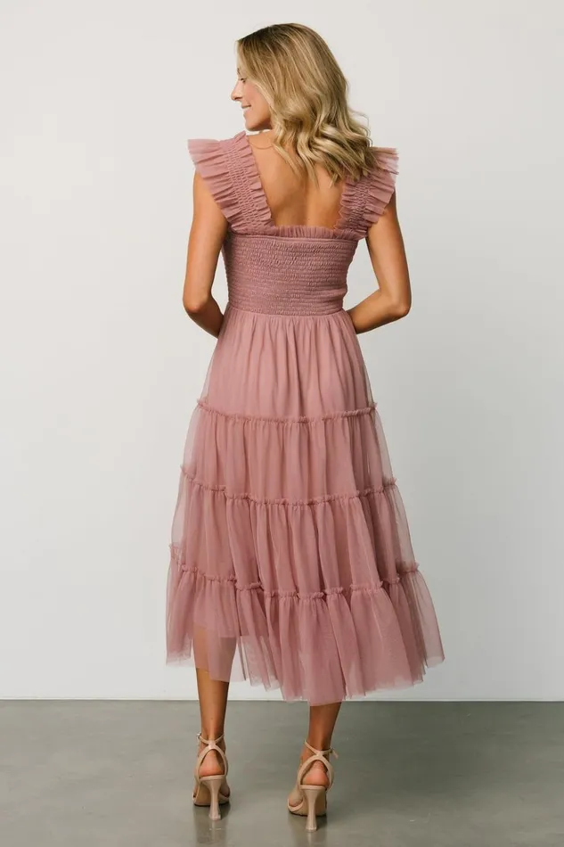Baltic Born Tulle Styles Emma Smocked Tulle Dress Dusty Rose 8211 Women Baltic Born Tulle Styles Emma Smocked Tulle Dress Dusty Rose 8211 Women