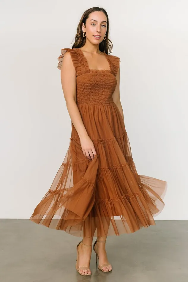 Baltic Born Tulle Styles Emma Smocked Tulle Dress Mocha 8211 Women Baltic Born Tulle Styles Emma Smocked Tulle Dress Mocha 8211 Women