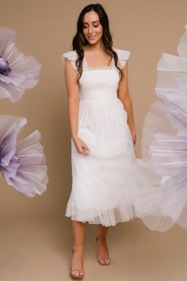 Baltic Born Tulle Styles Emma Smocked Tulle Dress Off White 8211 Women Baltic Born Tulle Styles Emma Smocked Tulle Dress Off White 8211 Women
