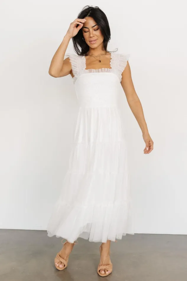 Baltic Born Tulle Styles Emma Smocked Tulle Dress Off White 8211 Women Baltic Born Tulle Styles Emma Smocked Tulle Dress Off White 8211 Women