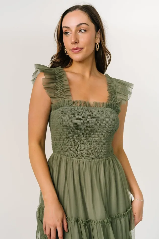 Baltic Born Tulle Styles Emma Smocked Tulle Dress Sage 8211 Women Baltic Born Tulle Styles Emma Smocked Tulle Dress Sage 8211 Women