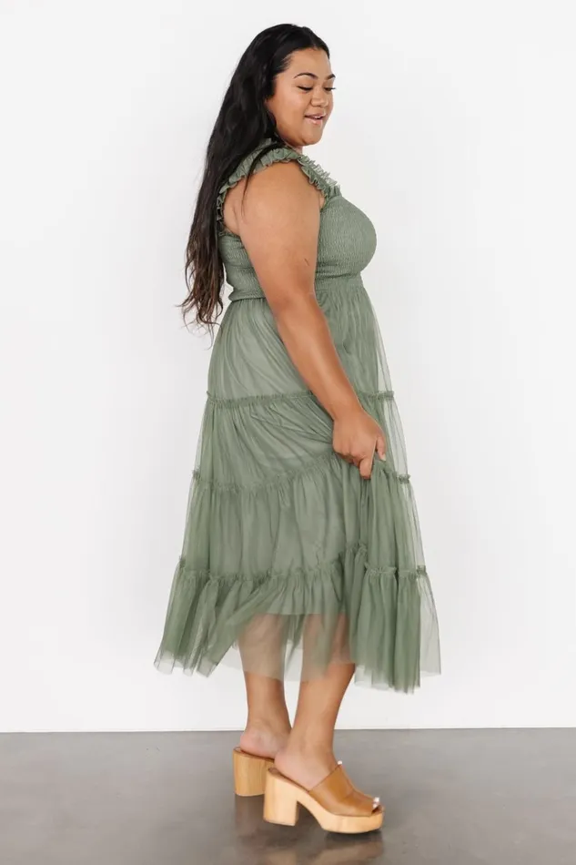 Baltic Born Tulle Styles Emma Smocked Tulle Dress Sage 8211 Women Baltic Born Tulle Styles Emma Smocked Tulle Dress Sage 8211 Women