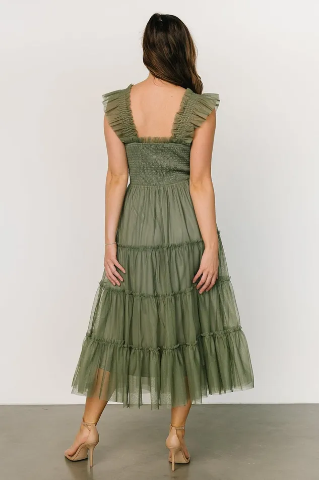 Baltic Born Tulle Styles Emma Smocked Tulle Dress Sage 8211 Women Baltic Born Tulle Styles Emma Smocked Tulle Dress Sage 8211 Women