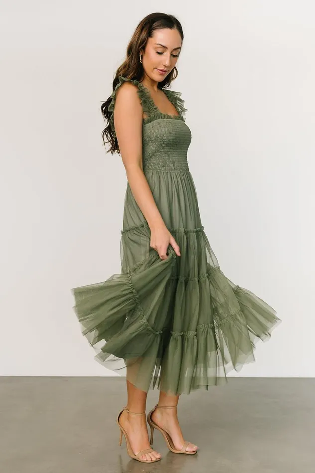 Baltic Born Tulle Styles Emma Smocked Tulle Dress Sage 8211 Women Baltic Born Tulle Styles Emma Smocked Tulle Dress Sage 8211 Women