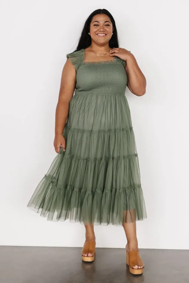 Baltic Born Tulle Styles Emma Smocked Tulle Dress Sage 8211 Women Baltic Born Tulle Styles Emma Smocked Tulle Dress Sage 8211 Women