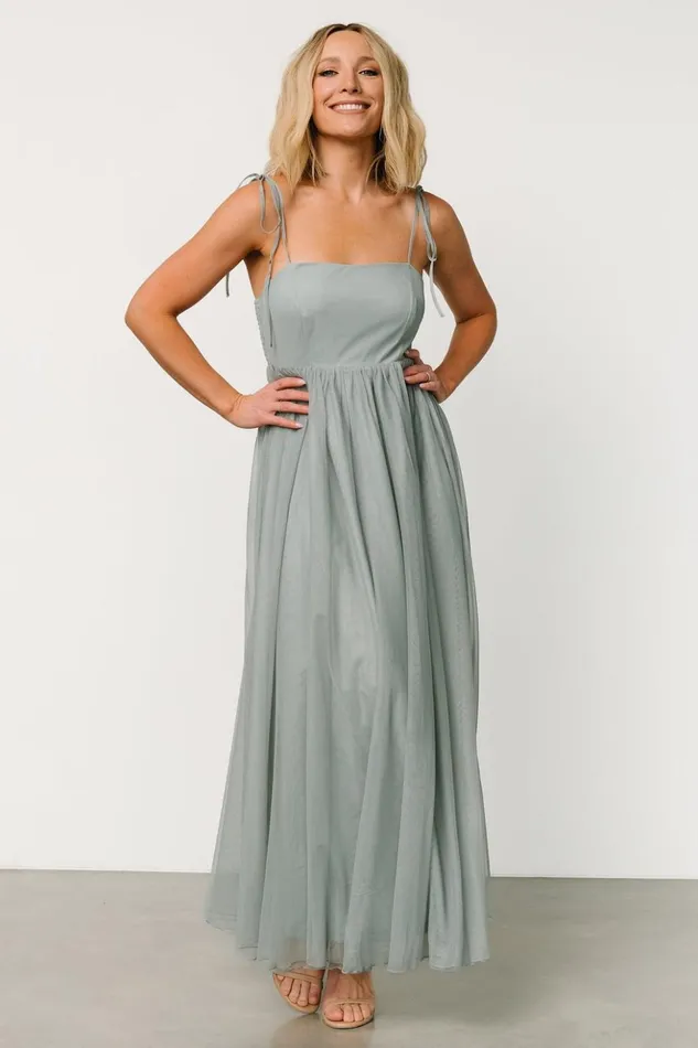 Baltic Born Tulle Styles Fiona Tulle Maxi Dress Eucalyptus 8211 Women