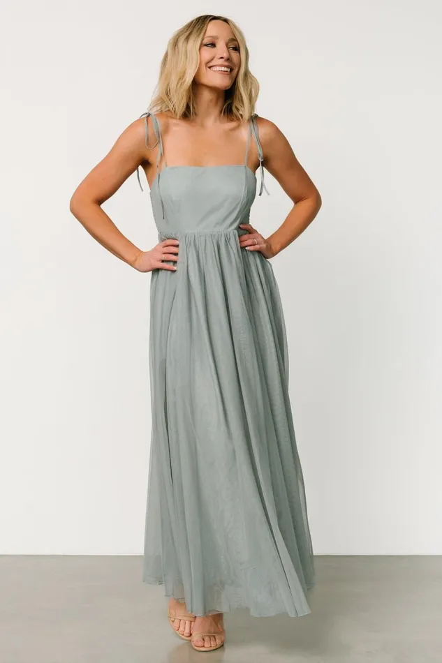 Baltic Born Tulle Styles Fiona Tulle Maxi Dress Eucalyptus 8211 Women Baltic Born Tulle Styles Fiona Tulle Maxi Dress Eucalyptus 8211 Women