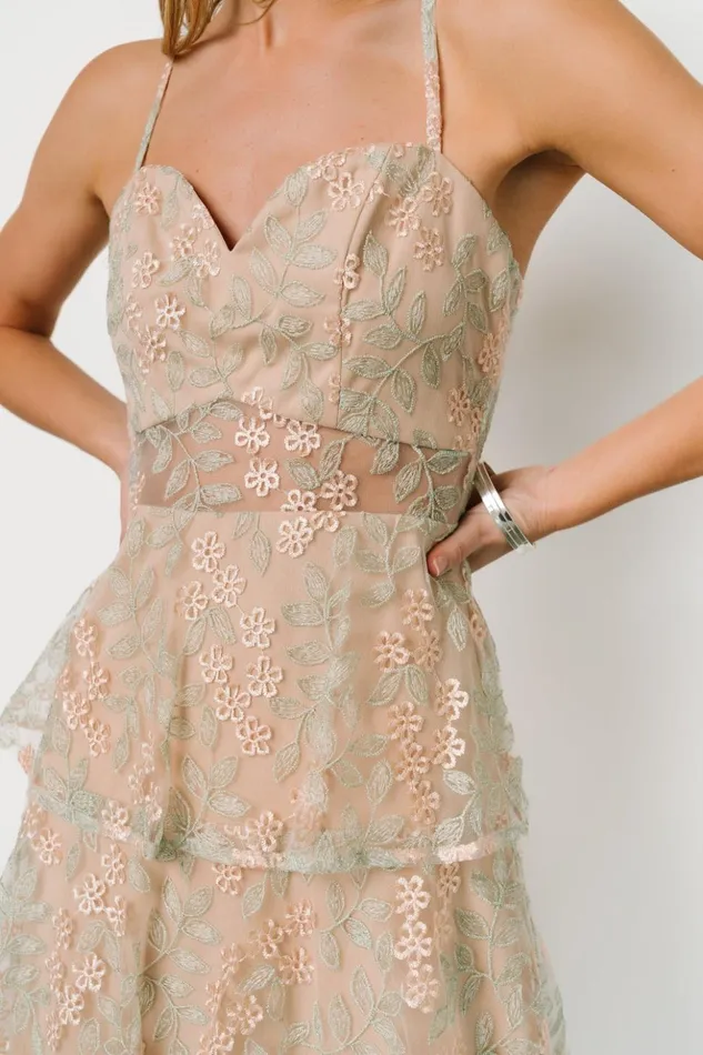 Baltic Born Tulle Styles Georgiana Embroidered Midi Dress Sage 8211 Women Baltic Born Tulle Styles Georgiana Embroidered Midi Dress Sage 8211 Women