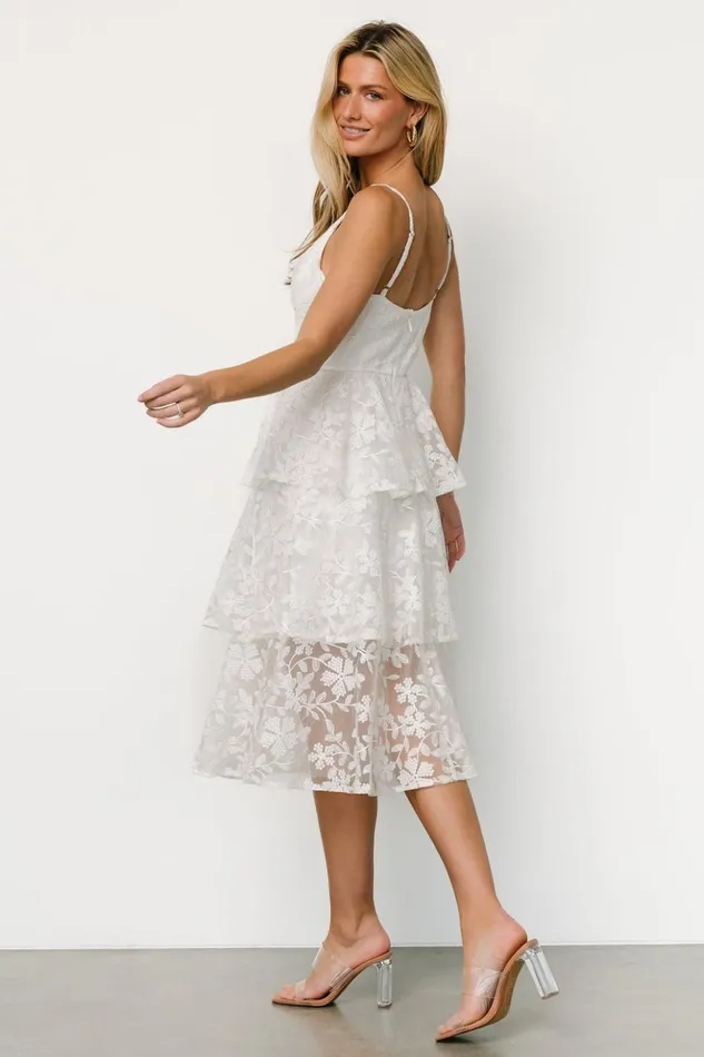 Baltic Born Tulle Styles Giavanna Tiered Midi Dress Off White 8211 Women Baltic Born Tulle Styles Giavanna Tiered Midi Dress Off White 8211 Women