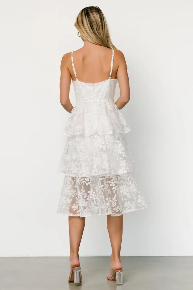 Baltic Born Tulle Styles Giavanna Tiered Midi Dress Off White 8211 Women Baltic Born Tulle Styles Giavanna Tiered Midi Dress Off White 8211 Women