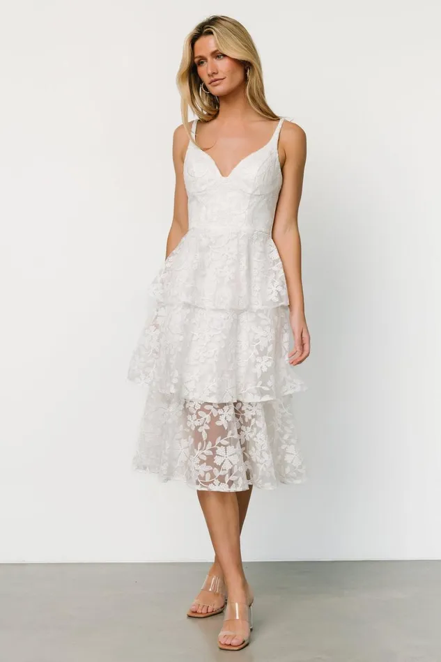 Baltic Born Tulle Styles Giavanna Tiered Midi Dress Off White 8211 Women Baltic Born Tulle Styles Giavanna Tiered Midi Dress Off White 8211 Women