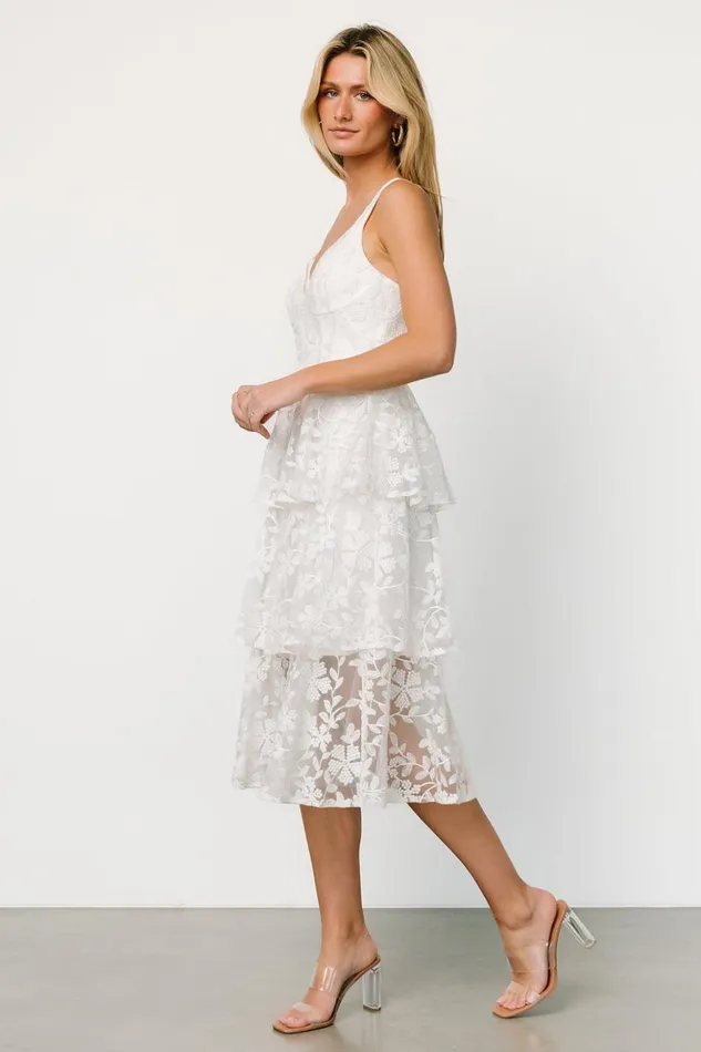 Baltic Born Tulle Styles Giavanna Tiered Midi Dress Off White 8211 Women Baltic Born Tulle Styles Giavanna Tiered Midi Dress Off White 8211 Women