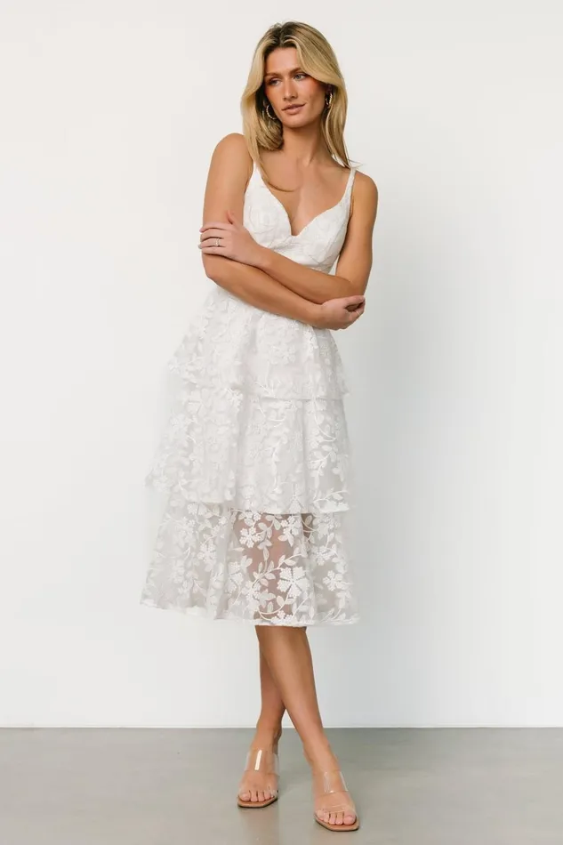 Baltic Born Tulle Styles Giavanna Tiered Midi Dress Off White 8211 Women Baltic Born Tulle Styles Giavanna Tiered Midi Dress Off White 8211 Women