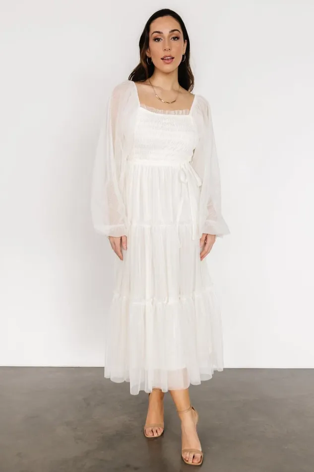 Baltic Born Tulle Styles Katrina Tulle Maxi Dress Cream 8211 Women