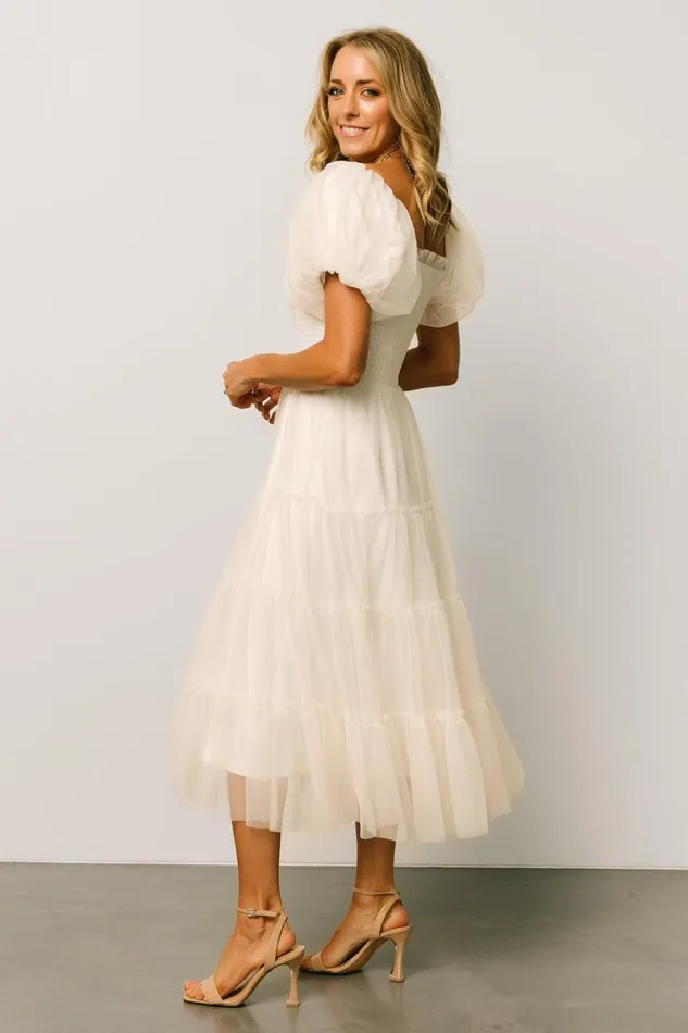 Baltic Born Tulle Styles Liv Tulle Midi Dress Cream 8211 Women Baltic Born Tulle Styles Liv Tulle Midi Dress Cream 8211 Women