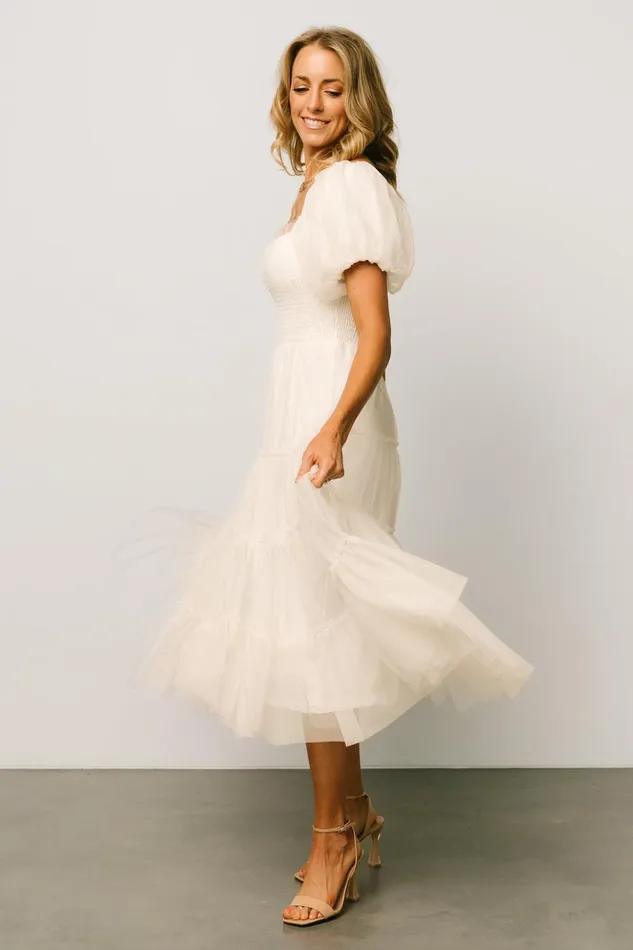 Baltic Born Tulle Styles Liv Tulle Midi Dress Cream 8211 Women Baltic Born Tulle Styles Liv Tulle Midi Dress Cream 8211 Women