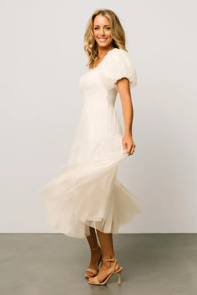 Baltic Born Tulle Styles Liv Tulle Midi Dress Cream 8211 Women Baltic Born Tulle Styles Liv Tulle Midi Dress Cream 8211 Women