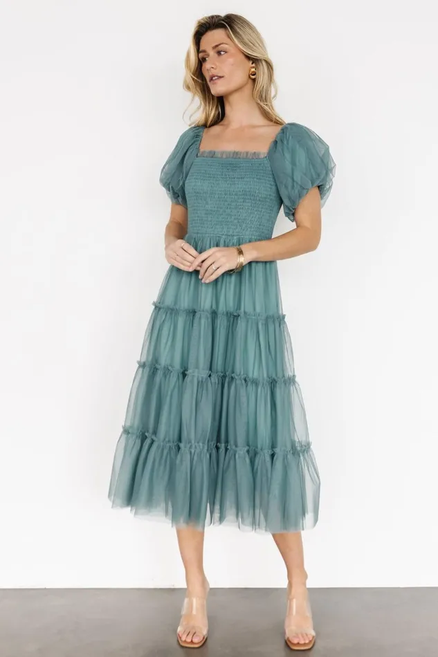 Baltic Born Tulle Styles Liv Tulle Midi Dress Eucalyptus 8211 Women