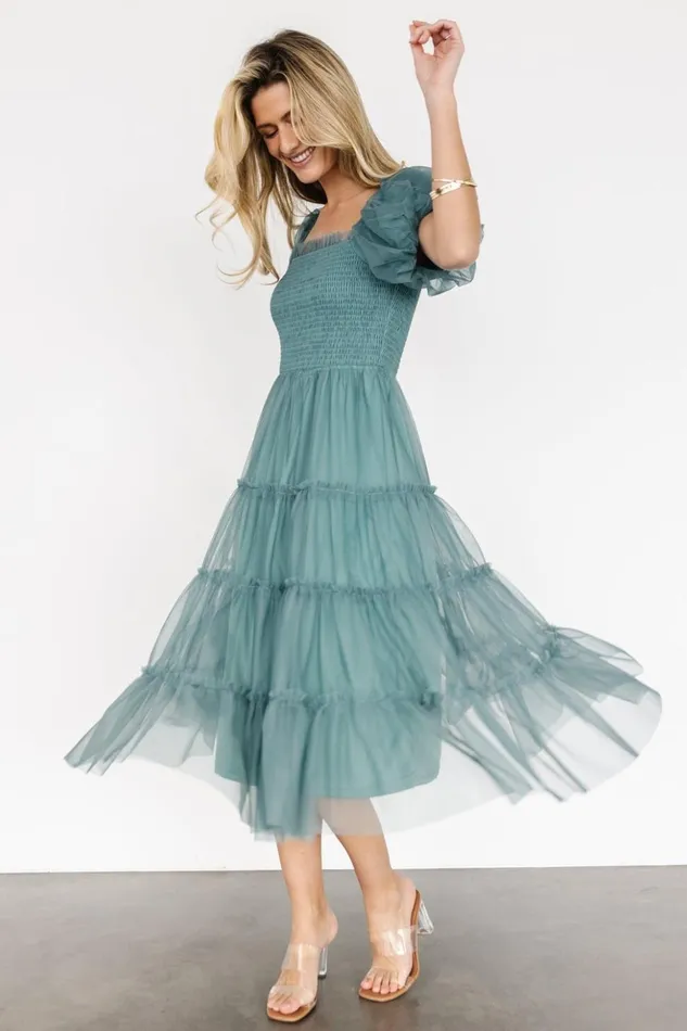 Baltic Born Tulle Styles Liv Tulle Midi Dress Eucalyptus 8211 Women Baltic Born Tulle Styles Liv Tulle Midi Dress Eucalyptus 8211 Women