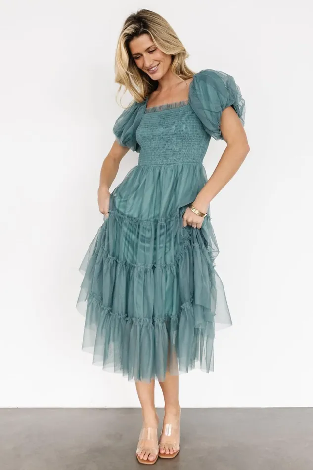 Baltic Born Tulle Styles Liv Tulle Midi Dress Eucalyptus 8211 Women Baltic Born Tulle Styles Liv Tulle Midi Dress Eucalyptus 8211 Women