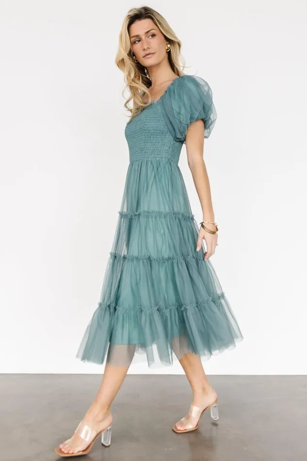Baltic Born Tulle Styles Liv Tulle Midi Dress Eucalyptus 8211 Women Baltic Born Tulle Styles Liv Tulle Midi Dress Eucalyptus 8211 Women
