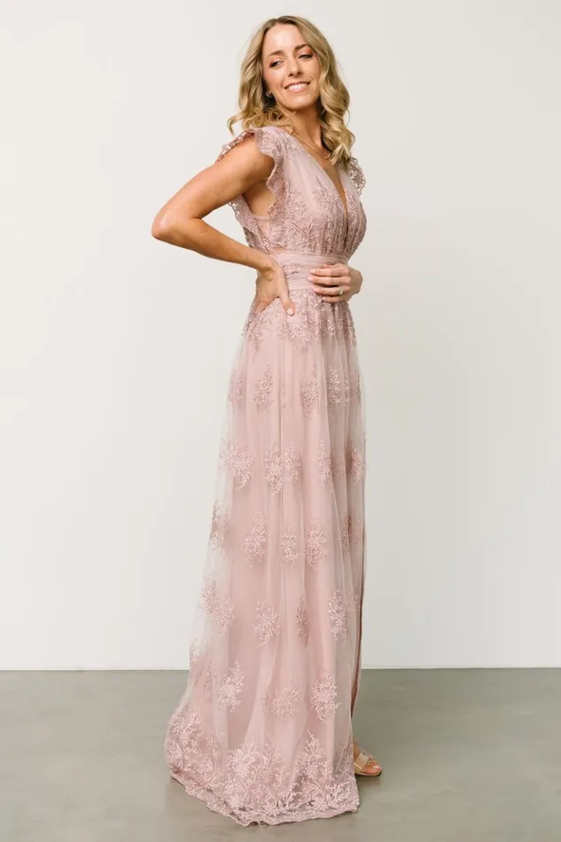 Baltic Born Tulle Styles Rhea Tulle Maxi Dress Dusty Rose 8211 Women Baltic Born Tulle Styles Rhea Tulle Maxi Dress Dusty Rose 8211 Women
