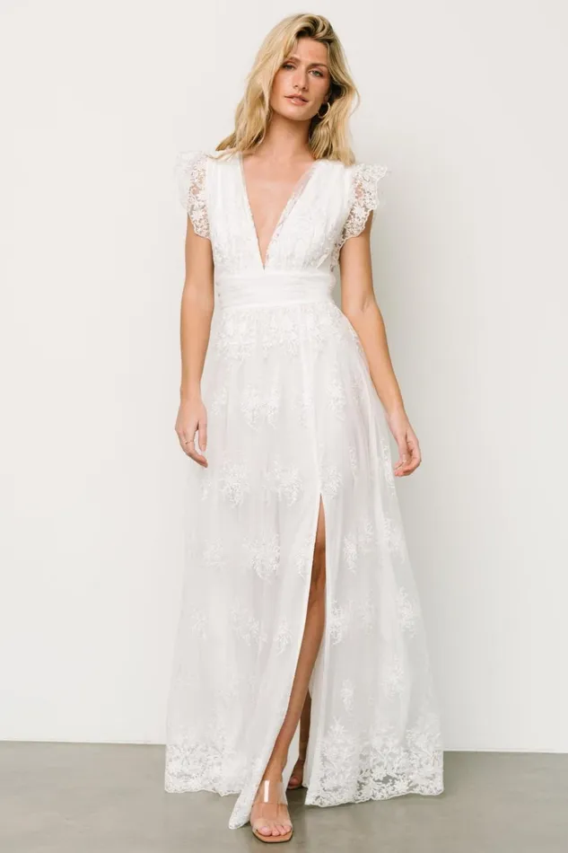 Baltic Born Tulle Styles Rhea Tulle Maxi Dress Off White 8211 Women