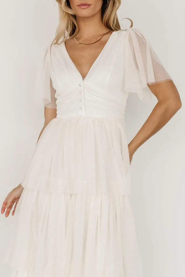 Baltic Born Tulle Styles Starlet Tiered Maxi Dress Cream 8211 Women Baltic Born Tulle Styles Starlet Tiered Maxi Dress Cream 8211 Women