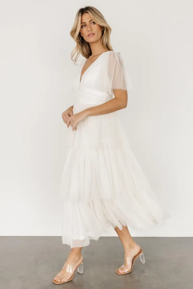 Baltic Born Tulle Styles Starlet Tiered Maxi Dress Cream 8211 Women Baltic Born Tulle Styles Starlet Tiered Maxi Dress Cream 8211 Women